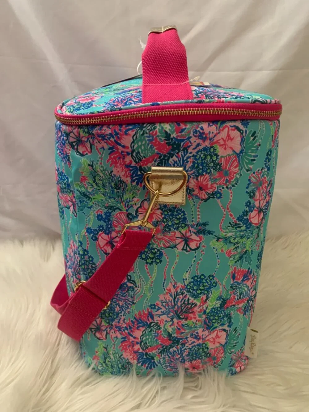 LILLY PULITZER Beach You to It Insulated Wine Carrier Tote Bag